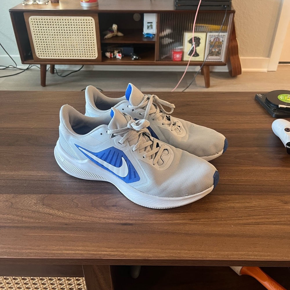 Nike Gray and Blue Athletic Shoes